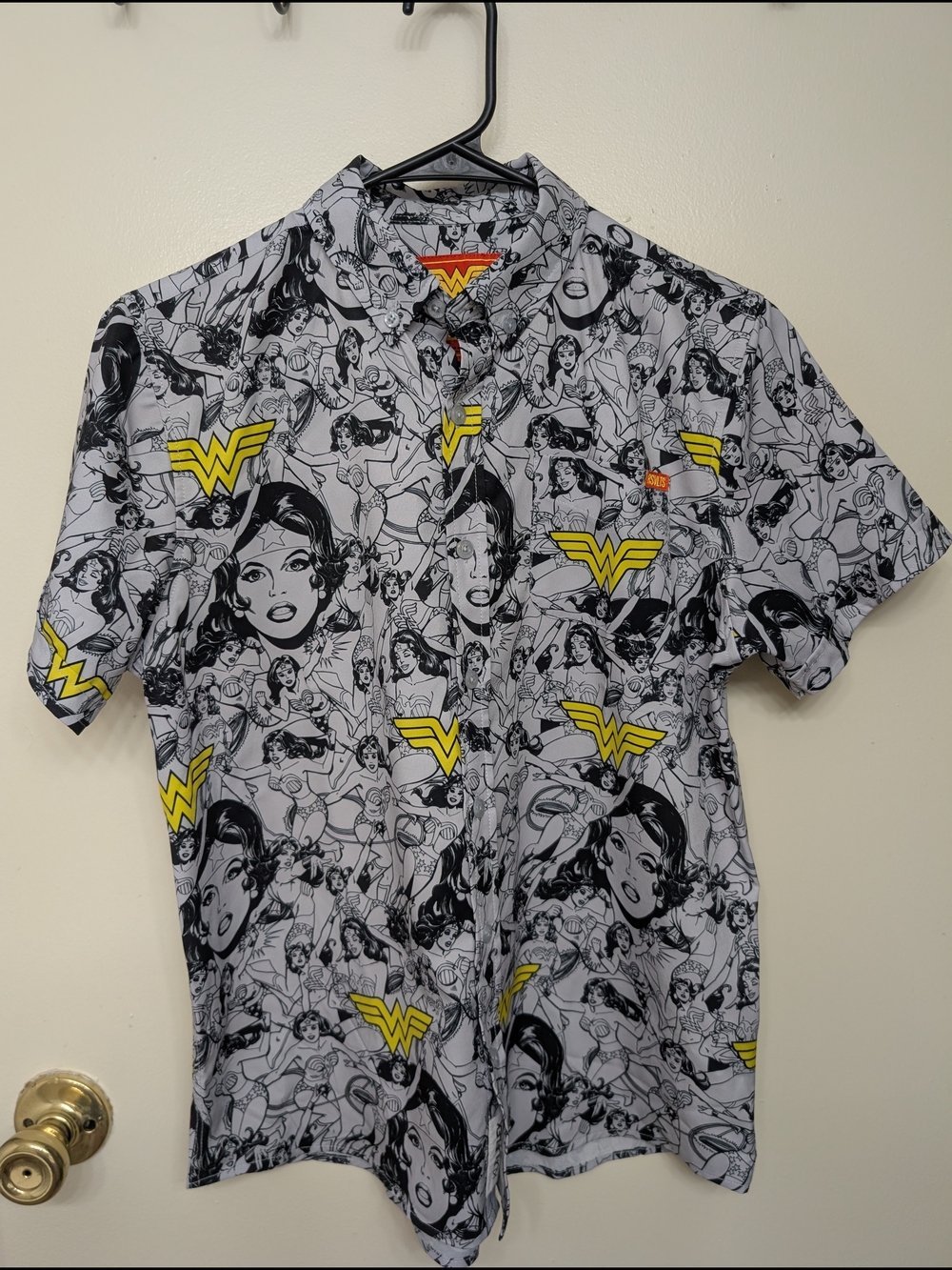RSVLTS  Wonder Woman Graphic Button-Down Shirt